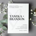 Minimalist Wedding Invitation 5" X 7" Template