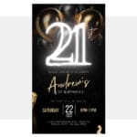 21st Birthday Invitation Template
