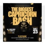 The Biggest Capricorn Bash Flyer